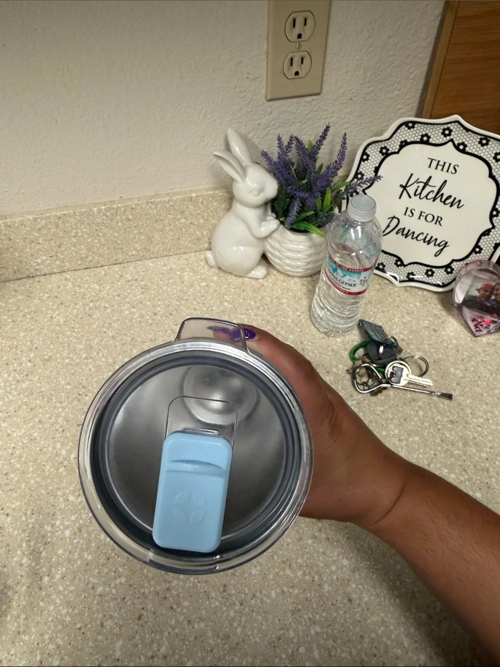 Ombre Blue to Purple Insulated Travel Tumbler - Stainless Accent